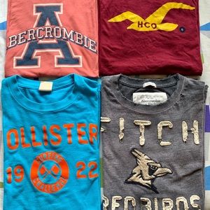 GUC - Bundle of Hollister & Abercrombie TShirt- XL